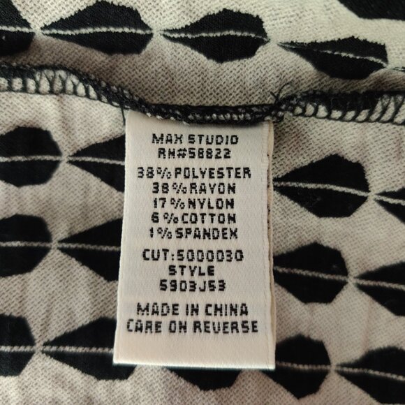 Max Studio Black & White Knit Fit & Flare Knee-length Sleeveless Dress Small - Picture 5 of 5